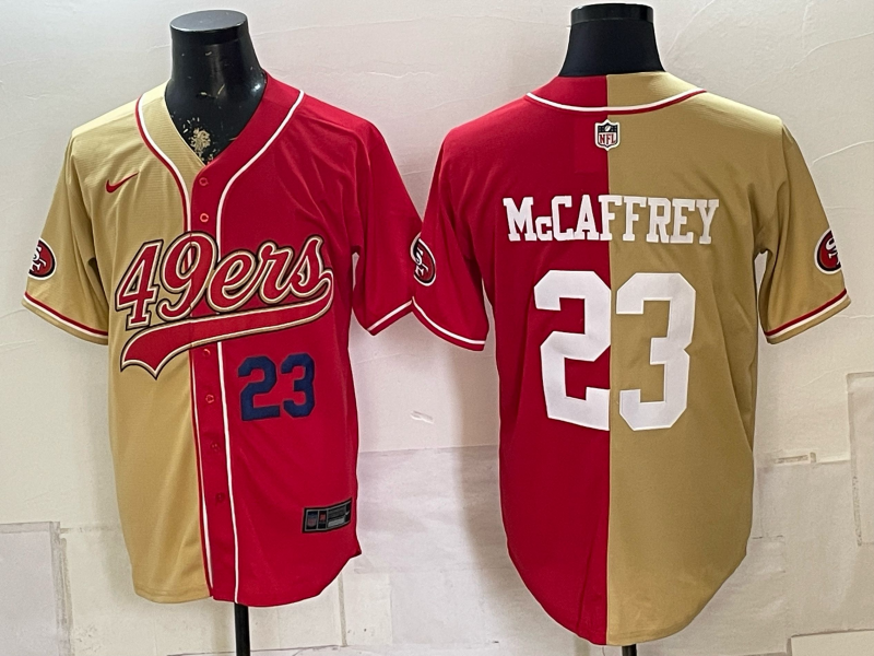 Men 2026 San Francisco 49ers #23 McCaffrey red Nike Limited NFL Jersey 081143